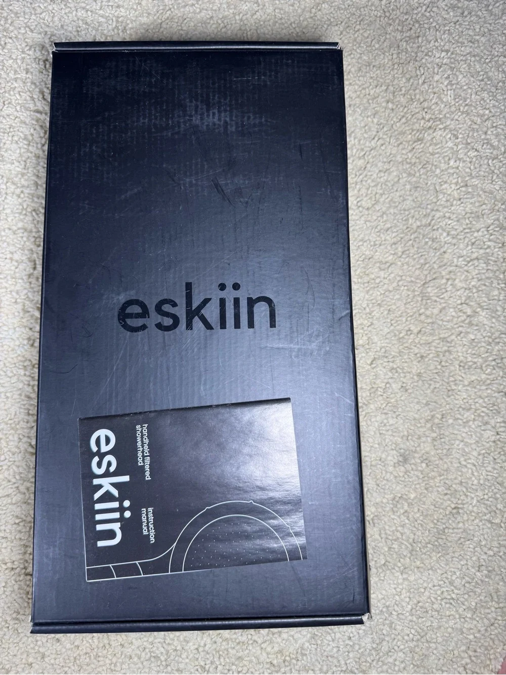 Eskiin Filtered BLACK Handheld Showerhead NEW in Package
